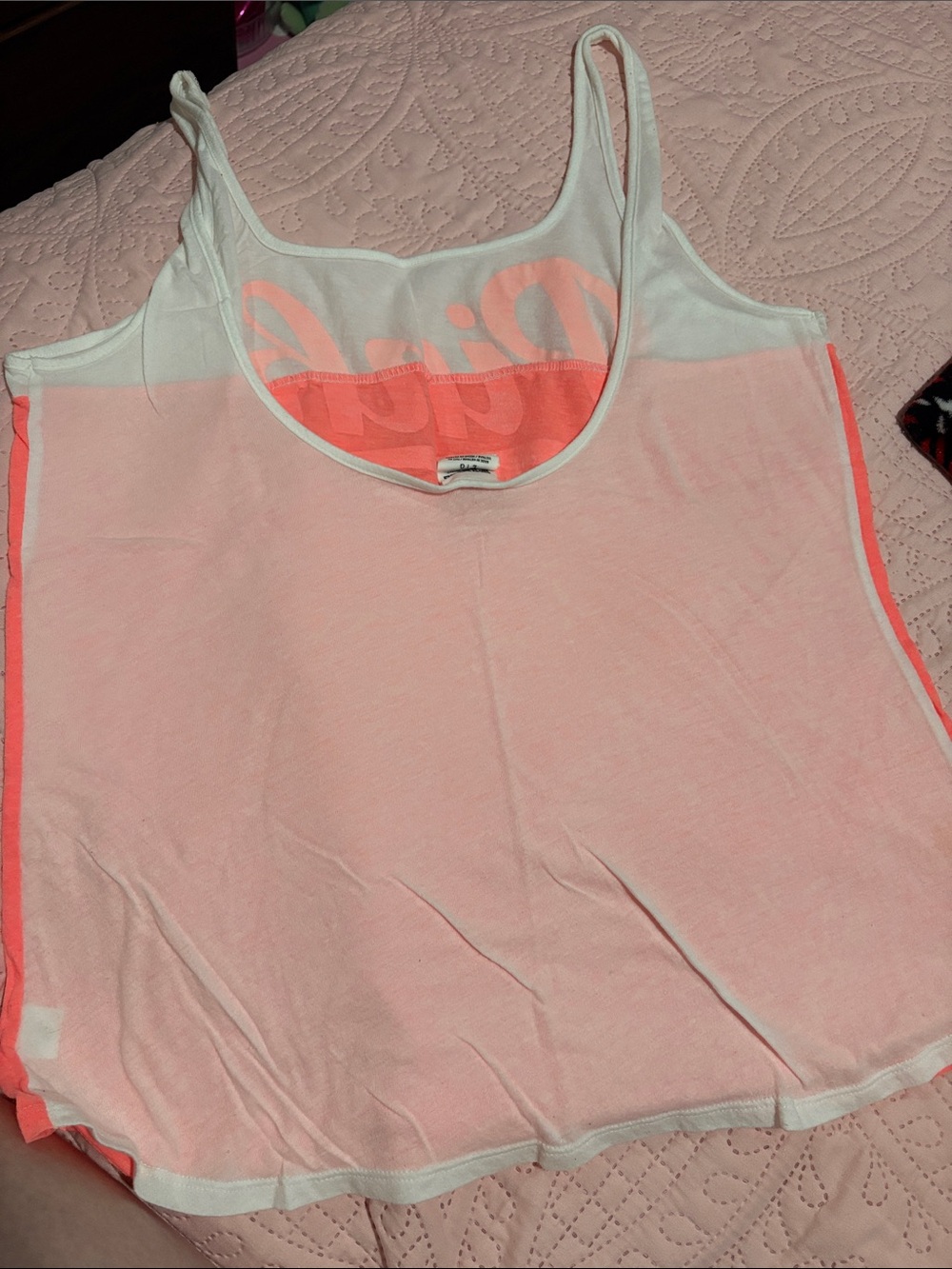 PINK Victoria's Secret Coral & Pink Logo Tank Tops - Picture 5 of 5